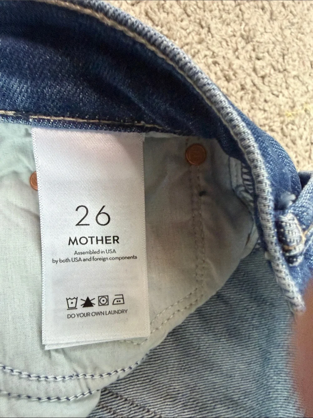 Mother Superior High-Waisted Weekender Skimp Flare Jeans Perfectly Imperfect 26